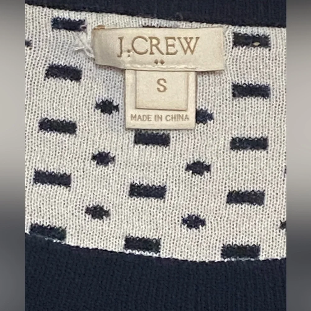 J. Crew Womens Sweater Navy Knit Crew Neck Pullover Size Small